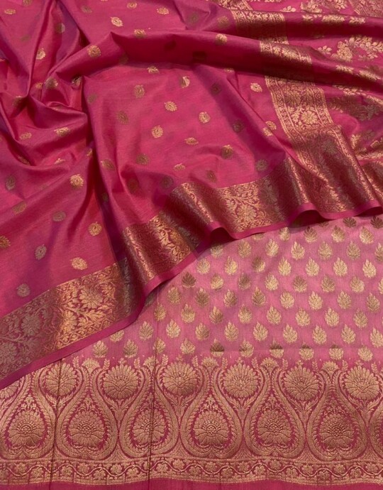 pink silk Banarasi Dupion silk suits