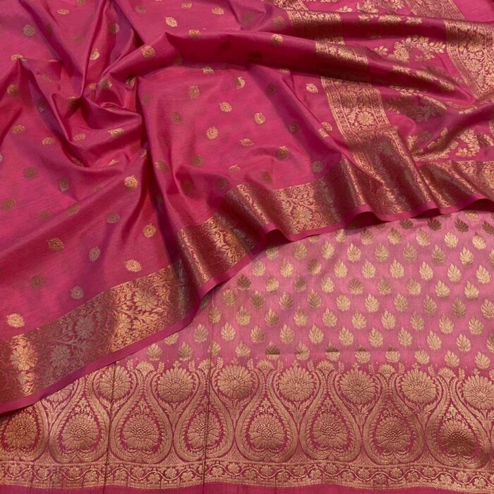 pink silk Banarasi Dupion silk suits