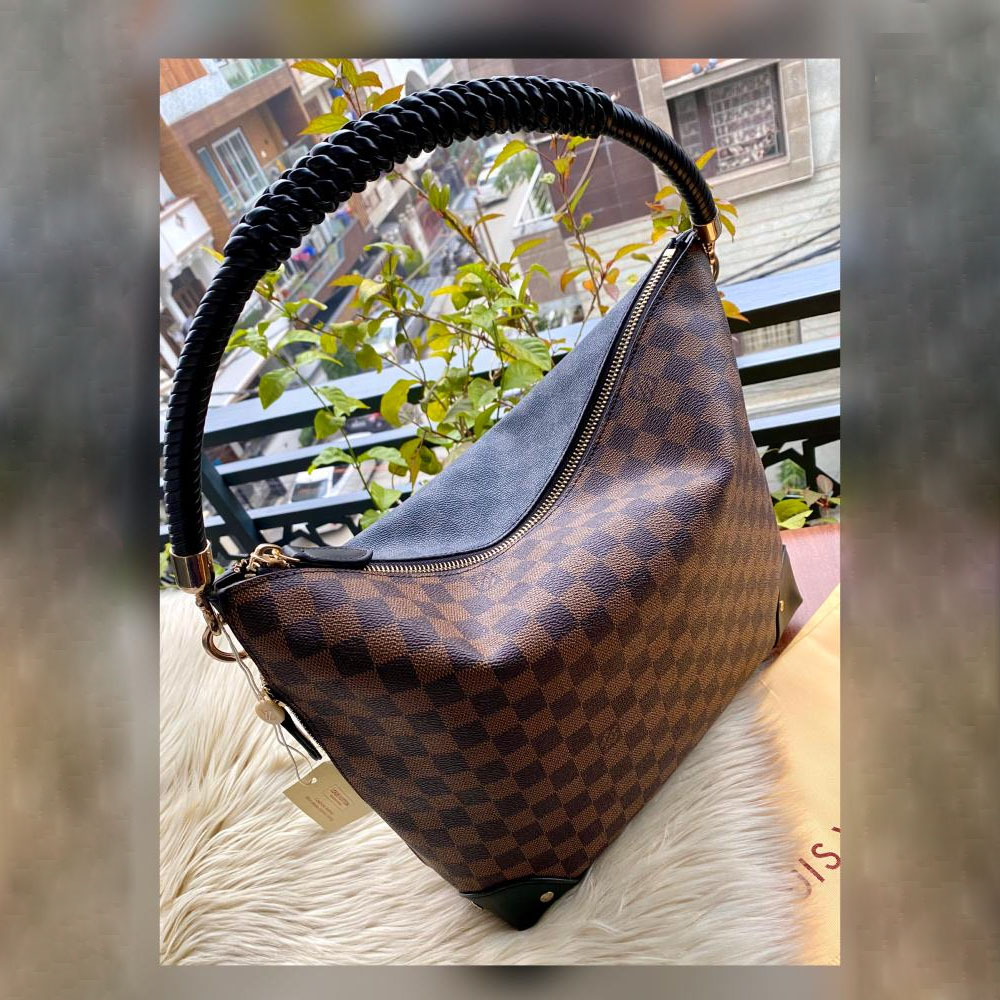 Louis Vuitton Triangle Softy Hobo Rope Handle Tote Bag